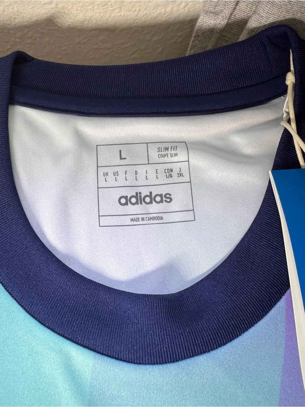 adidas Arsenal Gradient Jersey in Light Blue & Purple